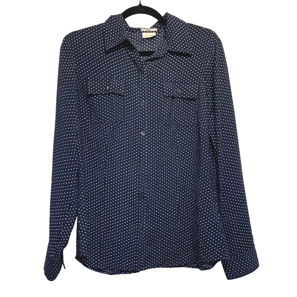 Van Heusen Originals Shirt Women M Polka Dot Classic Versatile Preppy Retro